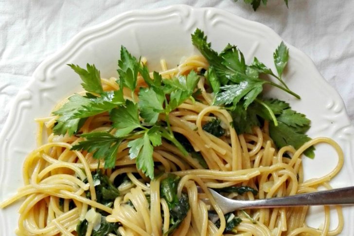 One pot pasta med spinat