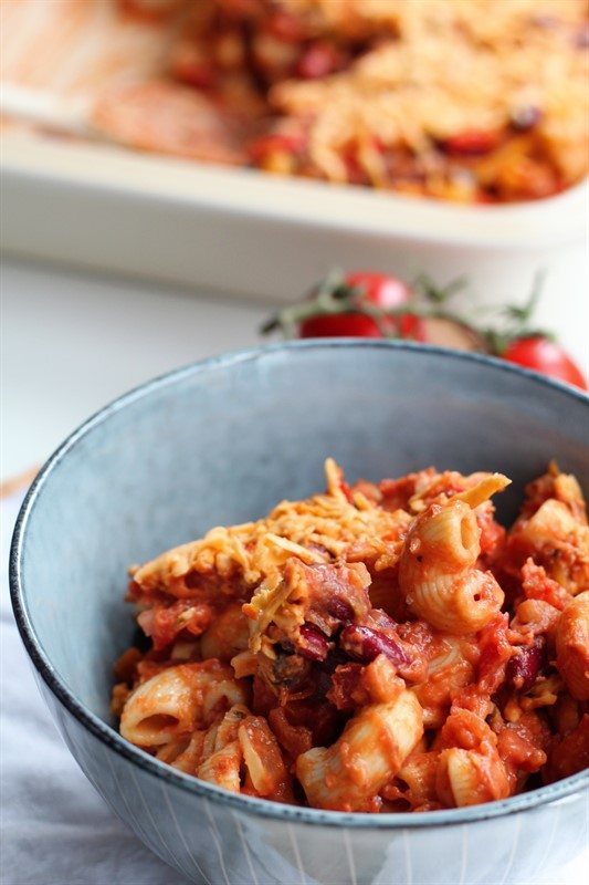 Vegansk bagt pasta Vegansk bagt pasta