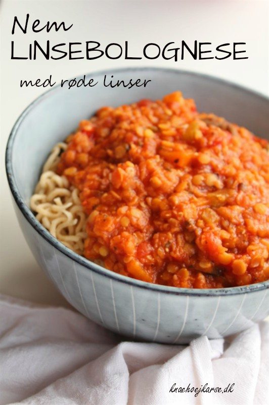 Vegansk linsebolognese