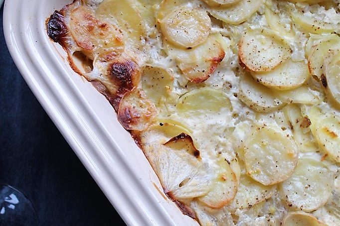 Veganske flødekartofler på to måder