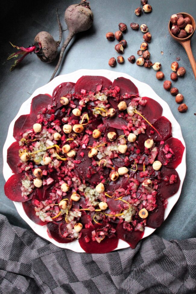 2018-01-15 10.13.47 Vegansk rødbedecarpaccio med hasselnødder