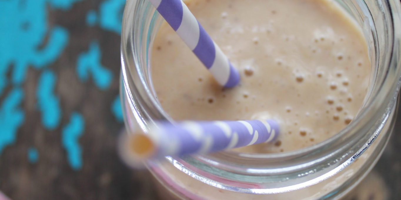 Vegansk peanut butter/banan smoothie