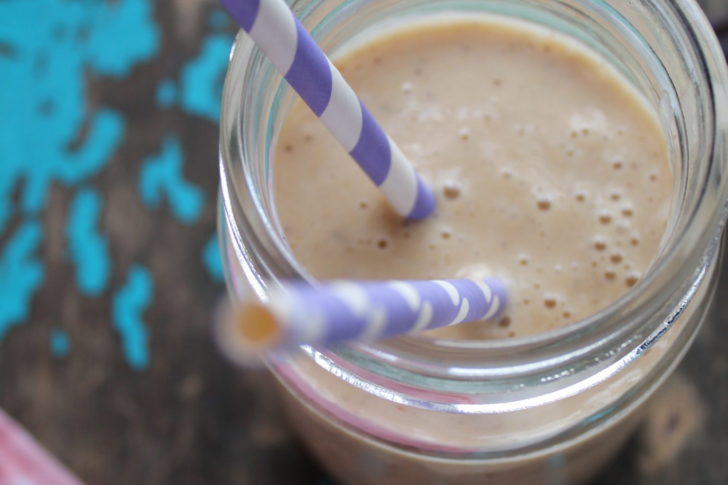 Vegansk peanut butter/banan smoothie
