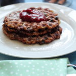 Veganske havregrynsvafler med æble