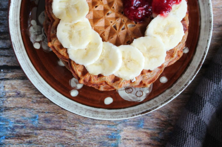 Veganske bananvafler uden tilsat sukker