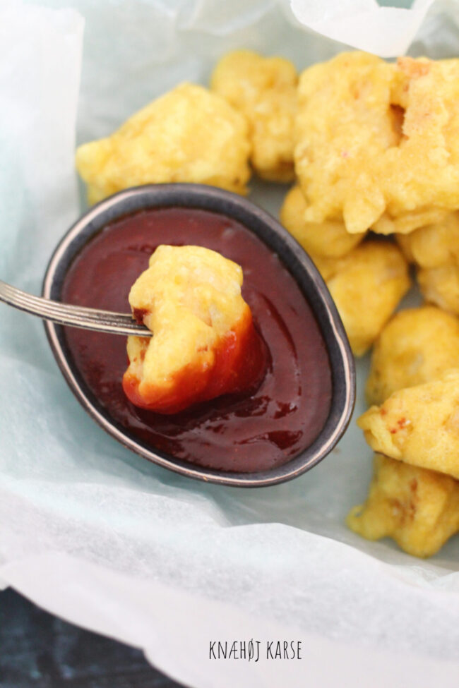 Vegansk blomkål i tempuradej med spicy ketchupdip