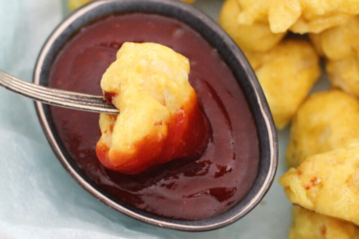 Vegansk blomkål i tempuradej med spicy ketchupdip