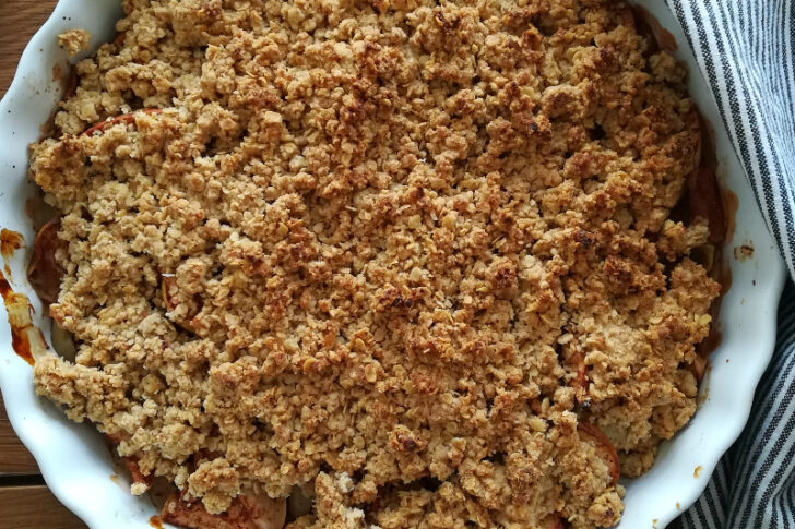 Vegansk æblecrumble
