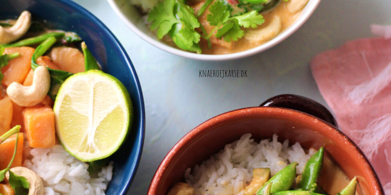 Vegansk thai curry med rød karrypasta Thai curry med græskar