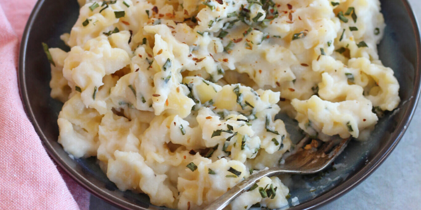 Vegansk blomkålssauce til pasta alfredo