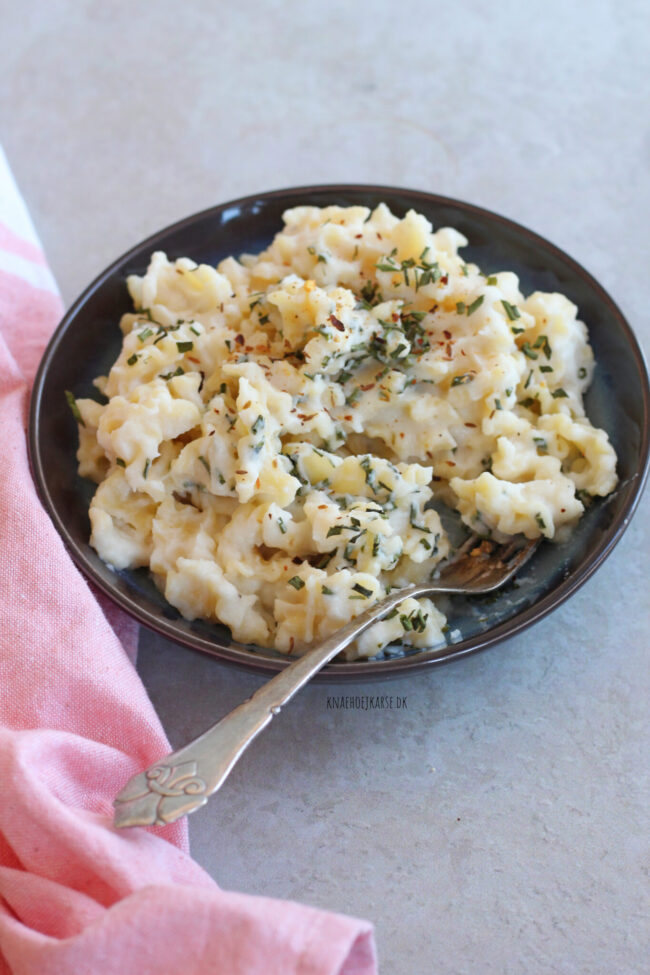 Vegansk blomkålssauce til pasta alfredo
