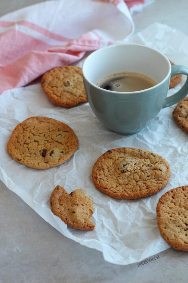 veganske cookies med chokolade