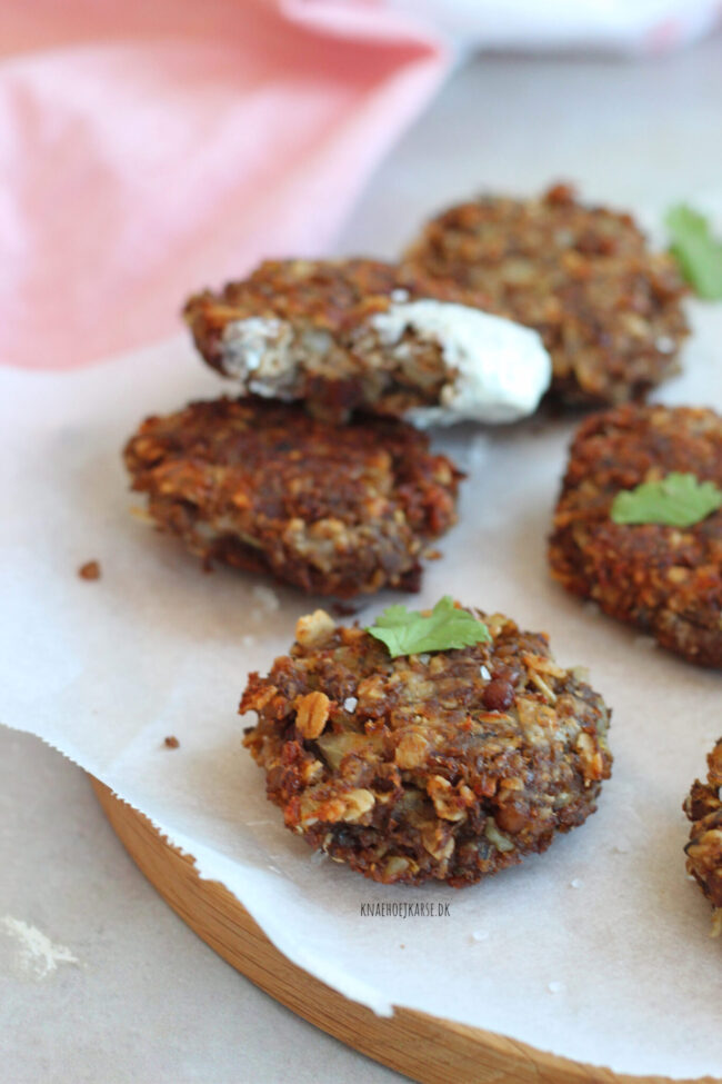 veganske frikadeller med grønne linser
