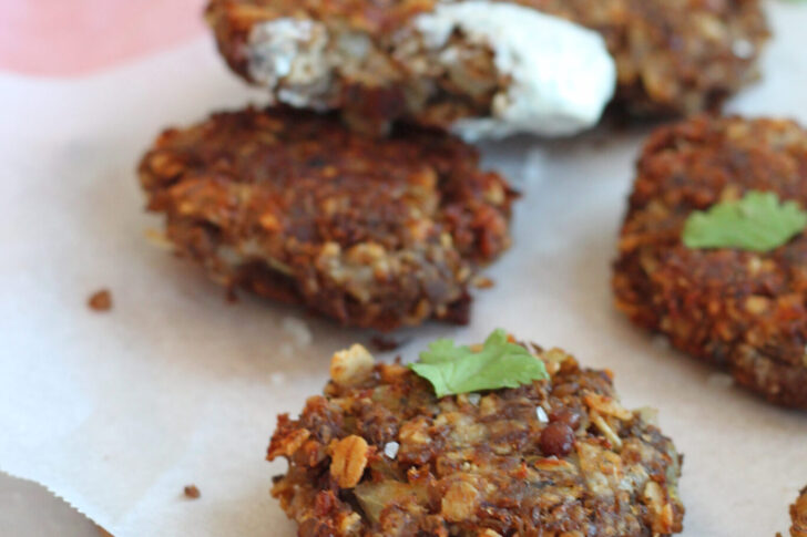 veganske frikadeller med grønne linser