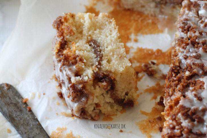 vegansk kaffekage med kaneltopping