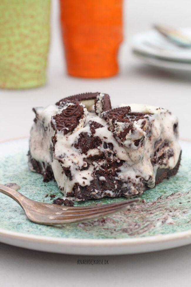 vegansk islagkage med oreos