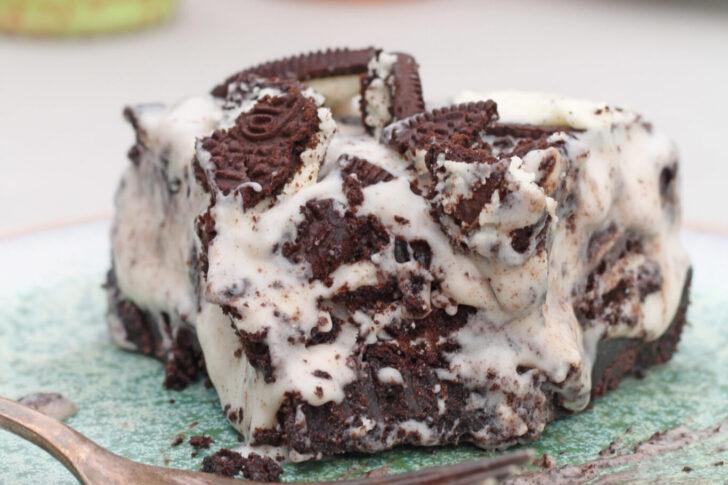 vegansk islagkage med oreos