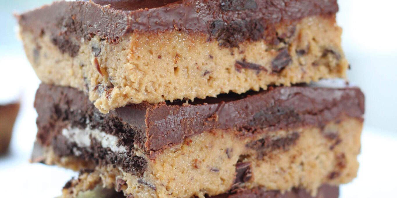 veganske cookie dough barer med Oreos