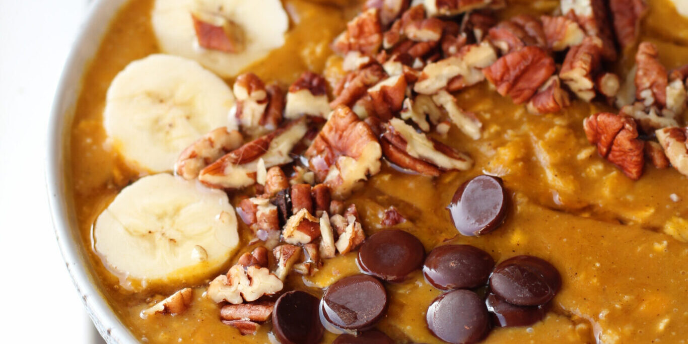 græskargrød med topping græskargrød