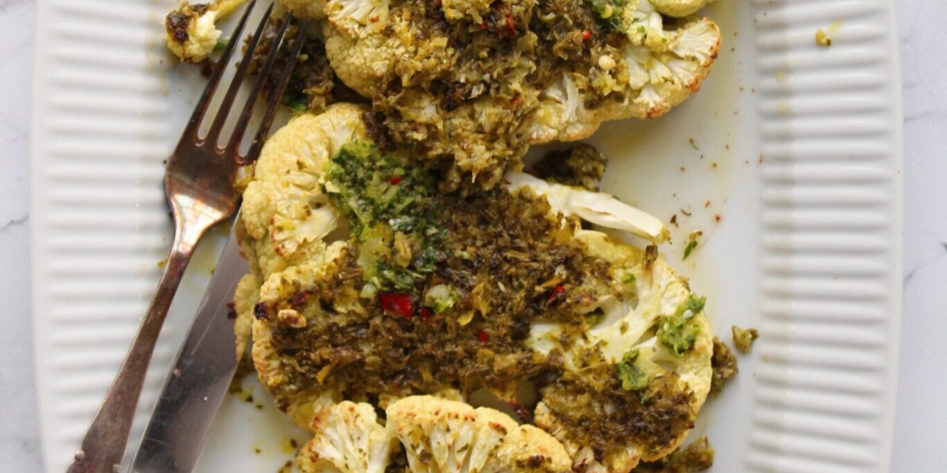 bagt blomkål med chimichurri