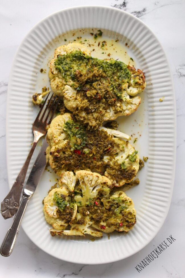 bagt blomkål med chimichurri