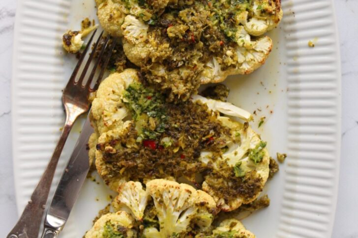 bagt blomkål med chimichurri