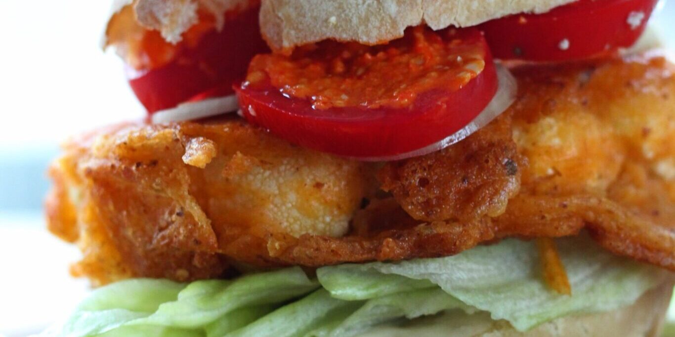 sandwich med friturestegt blomkål