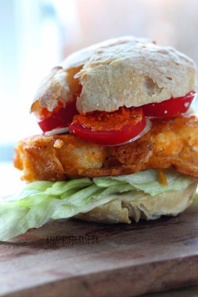 sandwich med friturestegt blomkål