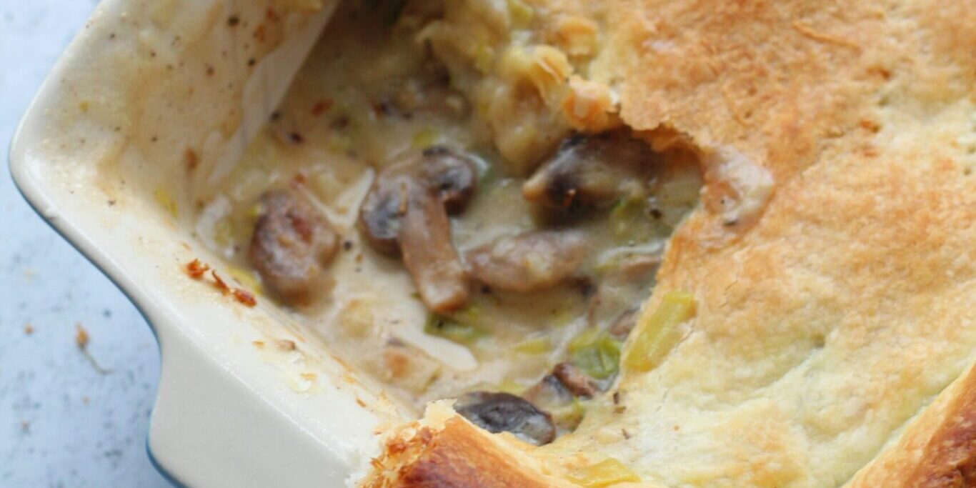 vegansk tærte med butterdej