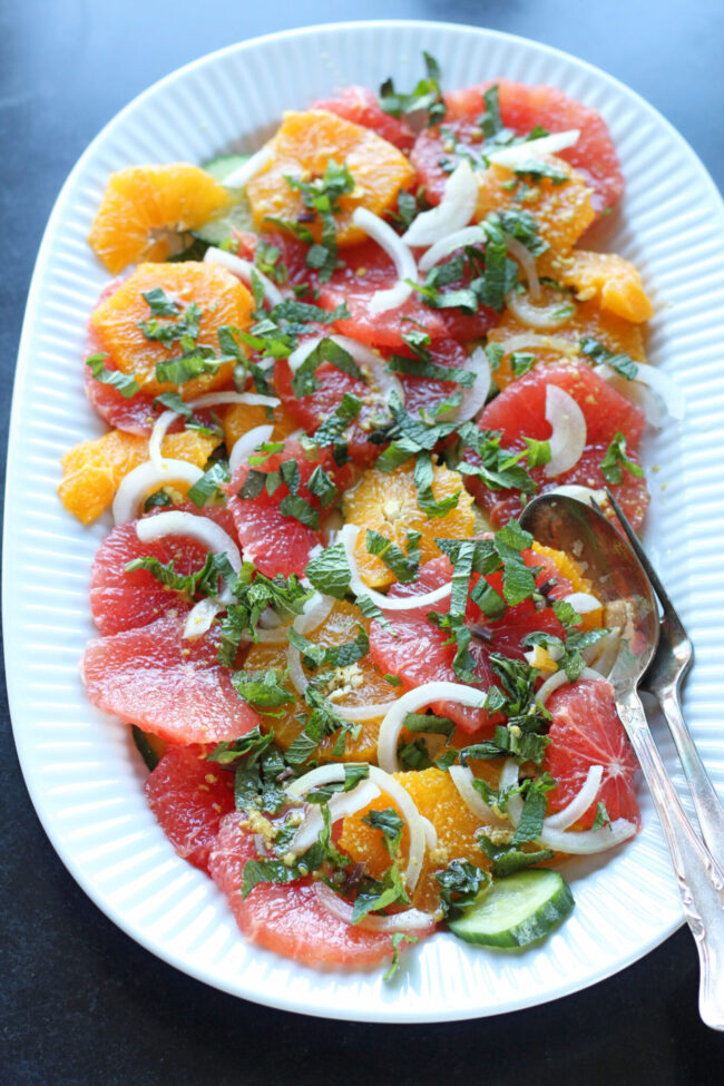 citrussalat med vinaigrette