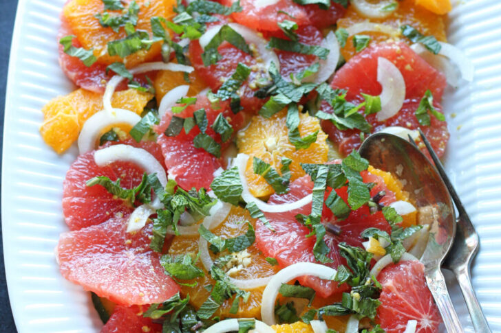 citrussalat med vinaigrette