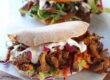 pitabrød med vegansk svampekebab